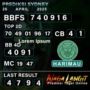 Prediksi Naga SDY 26 APRIL 2025